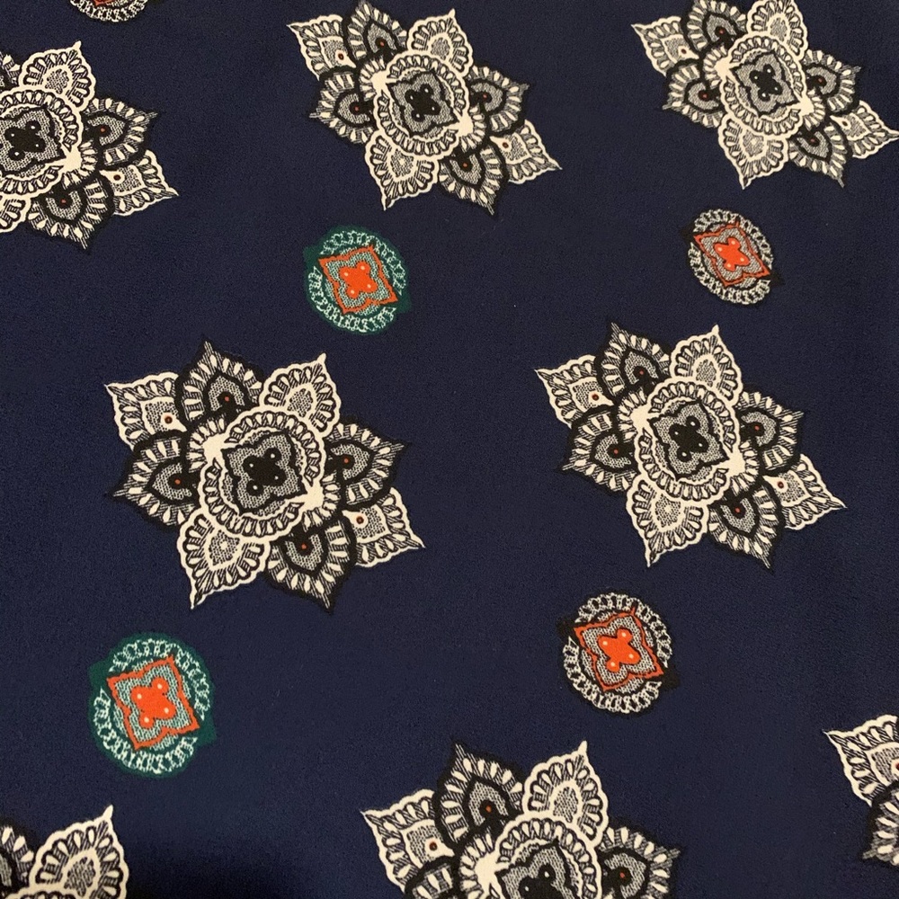 Express Navy Patterned Barcelona Cami Blouse - image 5